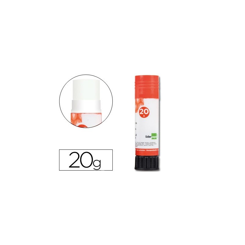 Pegamento liderpapel en barra 20 gr unidad