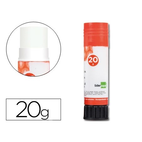 Pegamento liderpapel en barra 20 gr unidad