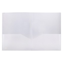 Carpeta liderpapel dossier dos bolsas canguro 45684 polipropileno din a4 transparente