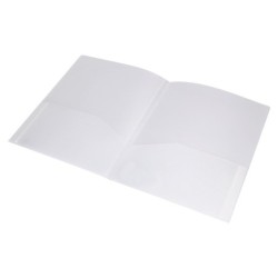 Carpeta liderpapel dossier dos bolsas canguro 45684 polipropileno din a4 transparente