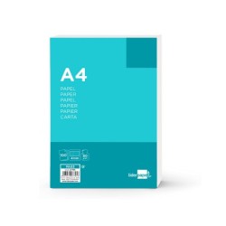 Papel liderpapel a4 80g/m2 sin taladros cuadro 4 mm paquete de 100 hojas