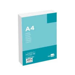 Papel liderpapel a4 80g/m2 sin taladros cuadro 4 mm paquete de 100 hojas