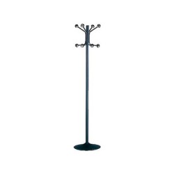 Perchero metalico pie 8 colgadores color negro 177x38 cm