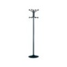 Perchero metalico pie 8 colgadores color negro 177x38 cm