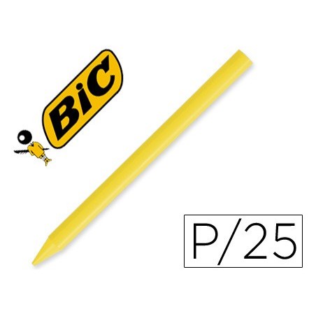 Lapices plastidecor unicolor amarillo-04 caja con 25 lapices