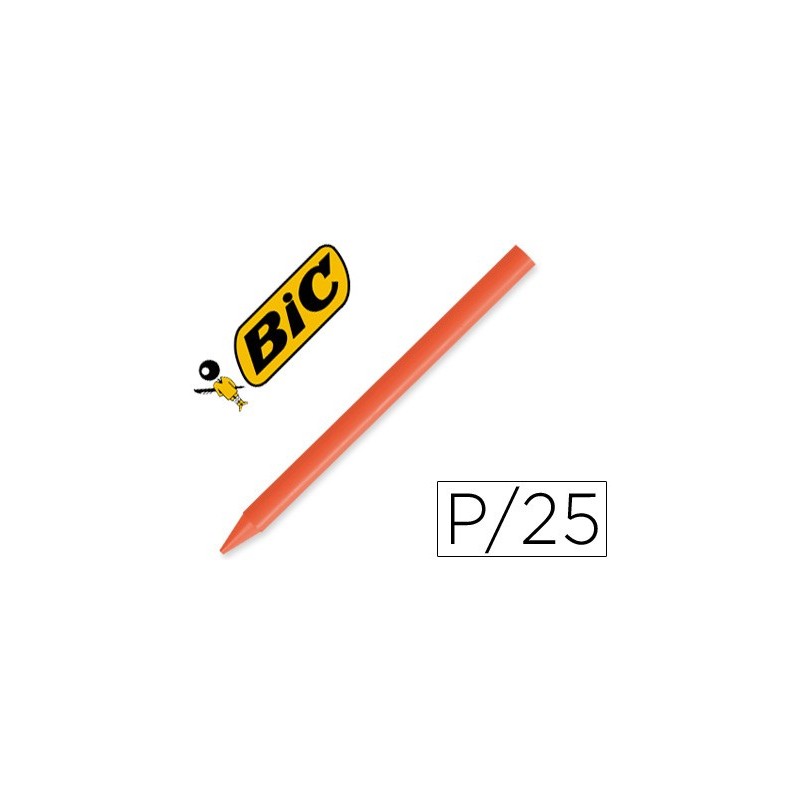 Lapices plastidecor unicolor naranja-12 caja con 25 lapices