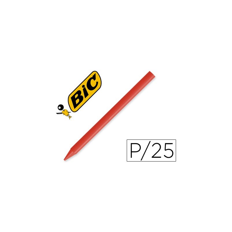 Lapices plastidecor unicolor rojo-03 caja con 25 lapices