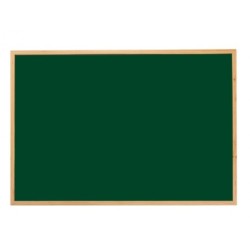 Pizarra verde q-connect marco de madera 120x90 cm sin repisa