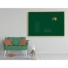 Pizarra verde q-connect marco de madera 120x90 cm sin repisa