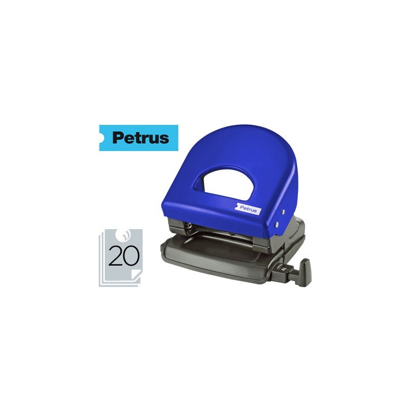 Taladrador petrus 62 color azul capacidad 20 hojas Taladrador petrus 62 color azul capacidad 20 hojas