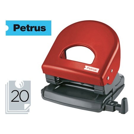 Taladrador petrus 62 color rojo capacidad 20 hojas