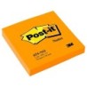 Bloc de notas adhesivas quita y pon post-it 76x76 mm naranja neon con 100 hojas