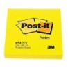 Bloc de notas adhesivas quita y pon post-it 76x76 mm amarillo neon con 100 hojas
