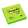 Bloc de notas adhesivas quita y pon post-it 76x76 mm verde neon con 100 hojas