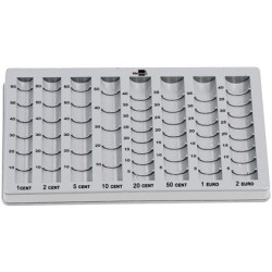 Bandeja portamonedas liderpapel plastico color gris 275x155x24/35 mm