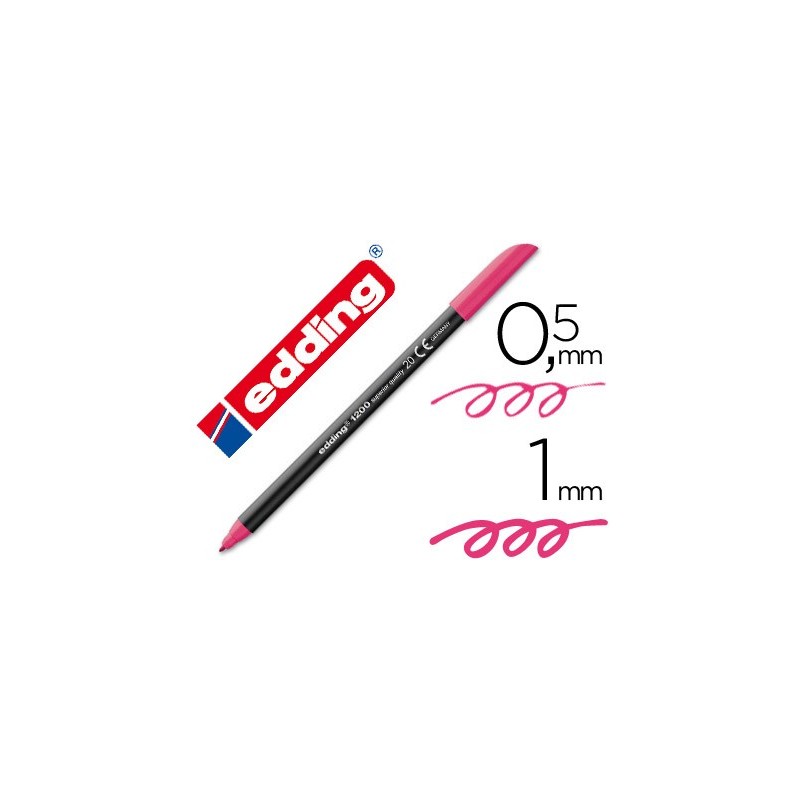 Rotulador edding punta fibra 1200 magenta n.20 punta redonda 0.5 mm