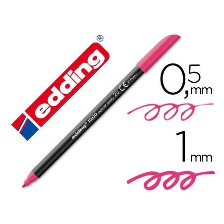 Rotulador edding punta fibra 1200 magenta n.20 punta redonda 0.5 mm