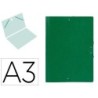 Carpeta planos liderpapel a3 carton gofrado n 12 verde