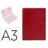 Carpeta planos liderpapel a3 carton gofrado n 12 rojo