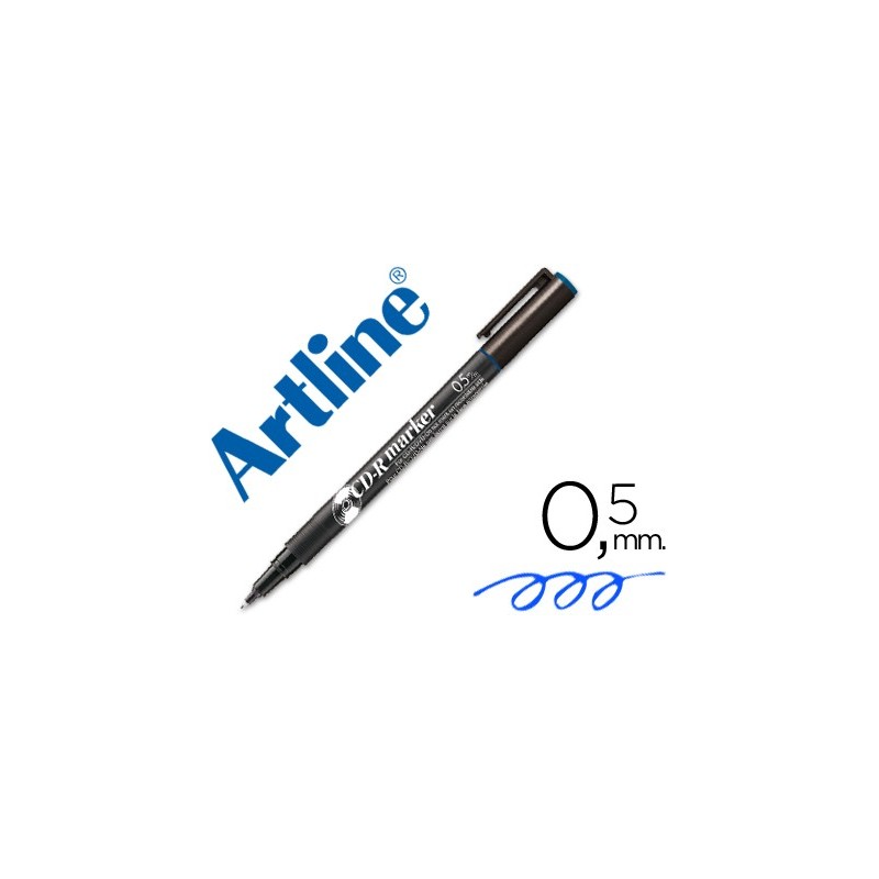 Rotulador artline para cd punta de fibra permanente ek-883 azul -punta redonda 0.5 mm Rotulador artline para cd punta de fibra permanente ek-883 azul -punta redonda 0.5 mm