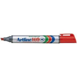 Rotulador artline marcador permanente 109 rojo punta biselada