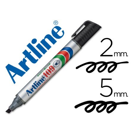 Rotulador artline marcador permanente 109 negro punta biselada