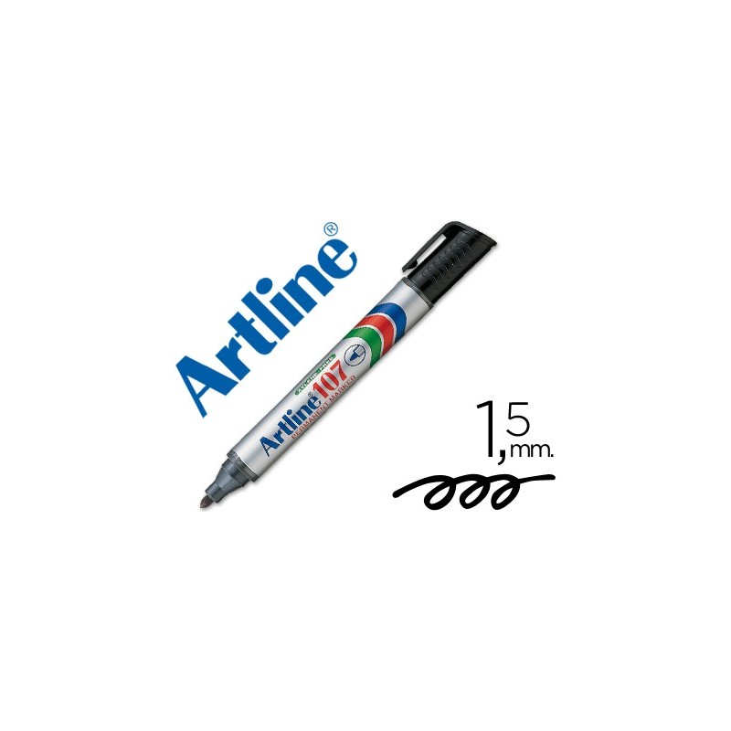 Rotulador artline marcador permanente 107 negro punta redonda Rotulador artline marcador permanente 107 negro punta redonda