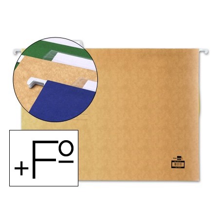 Carpeta colgante liderpapel folio prolongado kraft