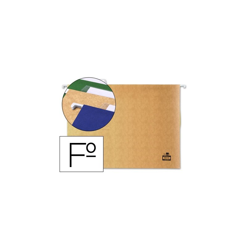 Carpeta colgante liderpapel folio kraft