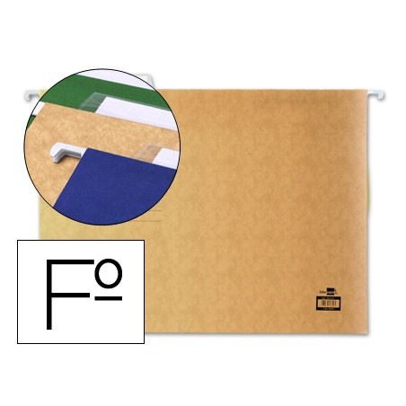Carpeta colgante liderpapel folio kraft
