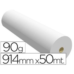 Papel reprografia para plotter 914mmx50mt 90gr impresion ink-jet
