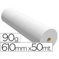 Papel reprografia para plotter 610mmx50mt 90gr impresion ink-jet
