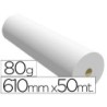 Papel reprografia para plotter 610mmx50mt 80gr impresion ink-jet