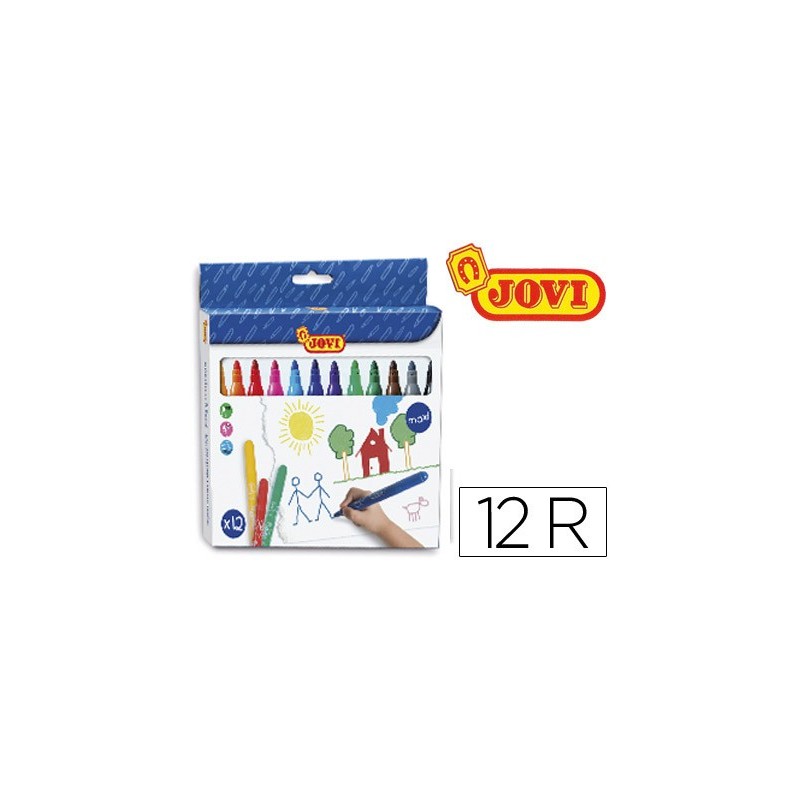 Rotulador jovi maxi 13 mm caja de 12 unidades colores surtidos