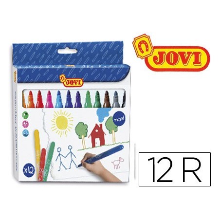 Rotulador jovi maxi 13 mm caja de 12 unidades colores surtidos