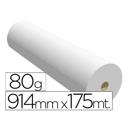 Papel reprografia para plotter 914mmx175mt 80gr