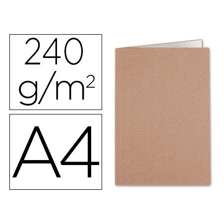 Subcarpeta liderpapel din a4 kraft interior blanco 240g/m2