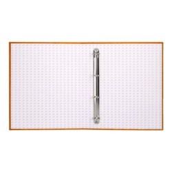 Carpeta de 4 anillas 25mm mixtas liderpapel folio carton forrado paper coat naranja