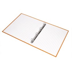 Carpeta de 4 anillas 25mm mixtas liderpapel folio carton forrado paper coat naranja
