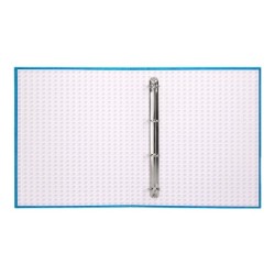 Carpeta de 4 anillas 25mm mixtas liderpapel folio carton forrado paper coat celeste