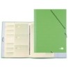 Carpeta clasificadora liderpapel 12 departamentos folio prolongado carton forrado verde claro
