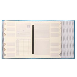 Carpeta clasificadora liderpapel 12 departamentos folio prolongado carton forrado celeste