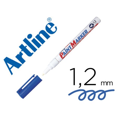 Rotulador artline marcador permanente ek-440 xf azul -punta redonda 1.2 mm -metal caucho y plastico