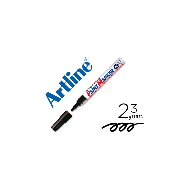 Rotulador artline marcador permanente ek-400 xf negro -punta redonda 2.3 mm -metal caucho y plastico