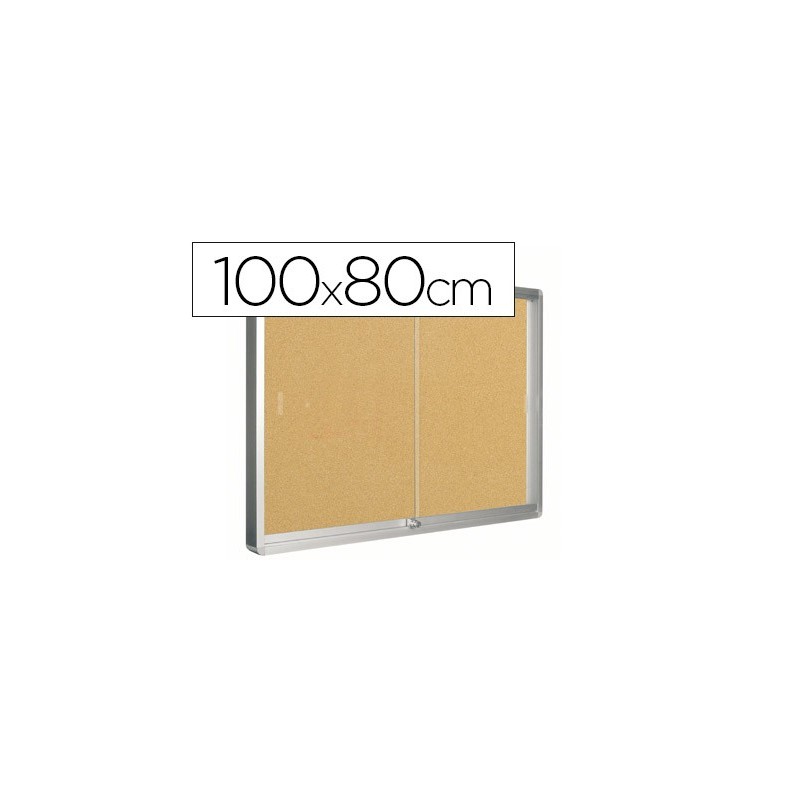 Vitrina de anuncios q-connect marco de aluminio 800 x 1000mm