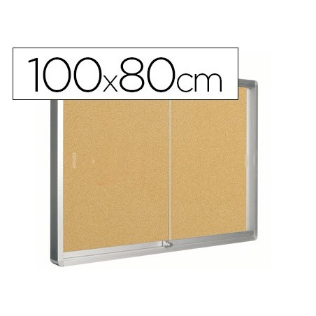 Vitrina de anuncios q-connect marco de aluminio 800 x 1000mm