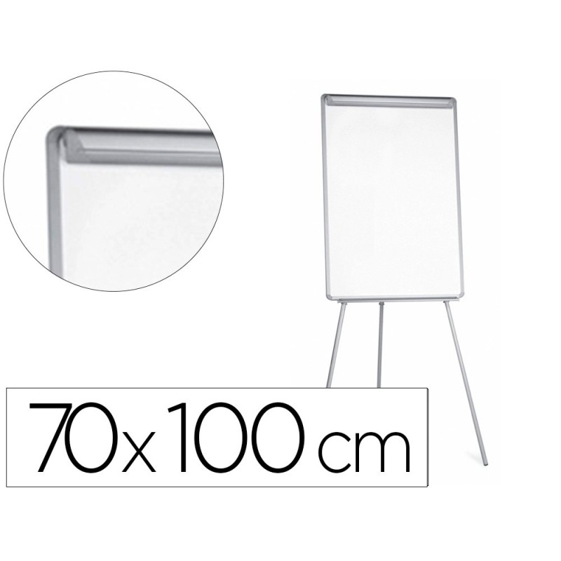 Pizarra blanca q-connect con tripode regulable 90x70x195cm y brazos extensibles para conferencias superficie lacada Pizarra blanca q-connect con tripode regulable 90x70x195cm y brazos extensibles para conferencias superficie lacada