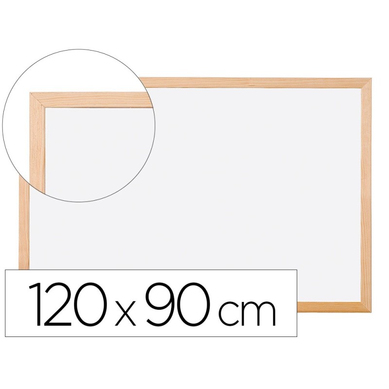 Pizarra blanca q-connect melamina marco de madera 120x90 cm Pizarra blanca q-connect melamina marco de madera 120x90 cm