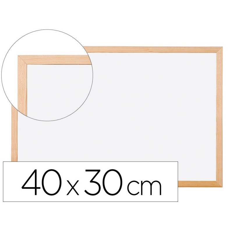Pizarra blanca q-connect melamina marco de madera 40x30 cm Pizarra blanca q-connect melamina marco de madera 40x30 cm