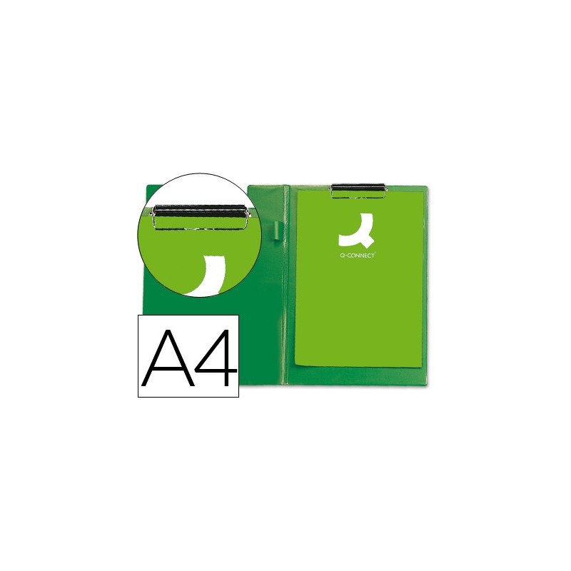 Carpeta q-connect miniclips plastico din a4 verde